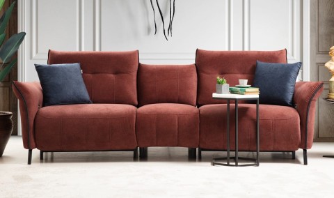 Medusa Home - Mozart Evo Üçlü Koltuk Gül K.