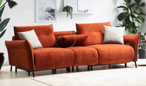 Medusa Home - Mozart Evo Üçlü Koltuk Kremit