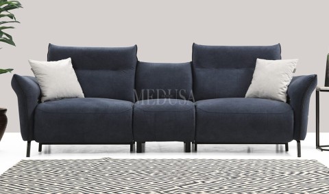 Medusa Home - Mozart Evo Üçlü Koltuk Lacivert