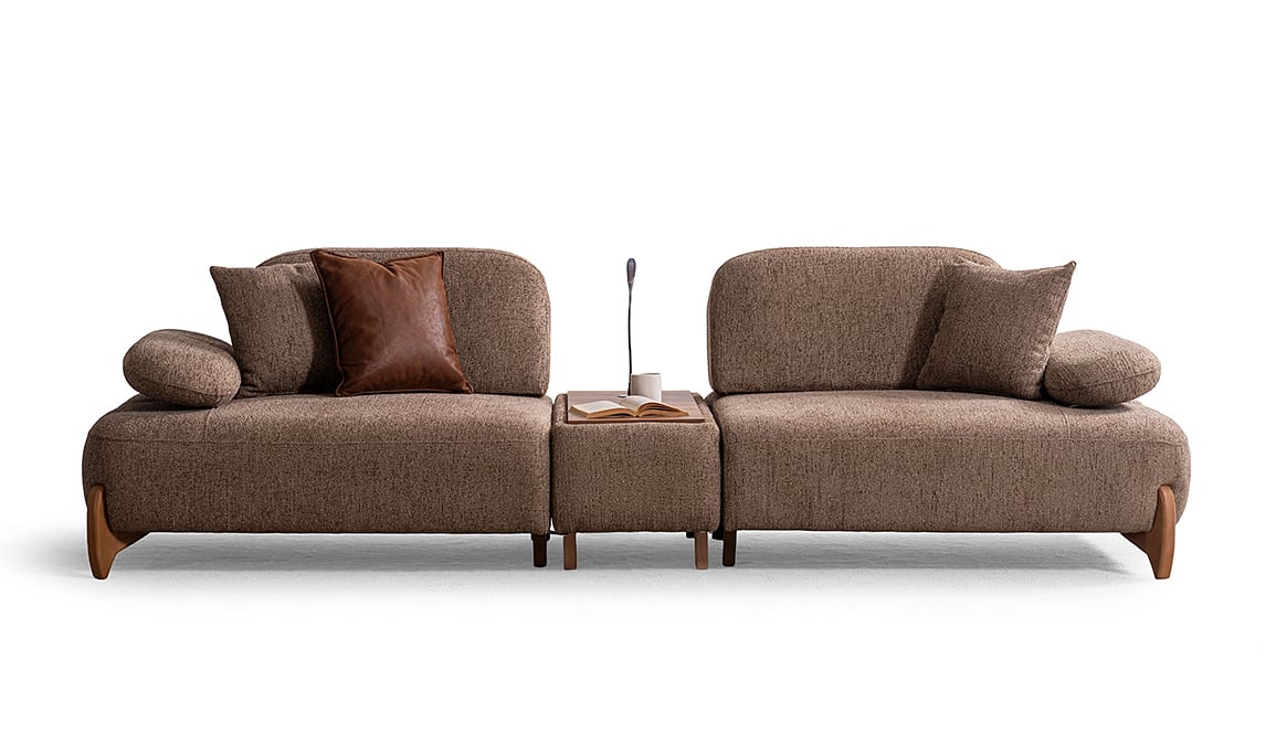 Medusa Home Mobilya - Natia Sehpalı Üçlü Koltuk