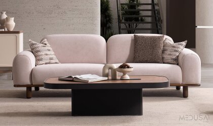 Medusa Home - Neo Bej Üçlü Koltuk