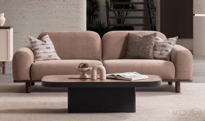 Medusa Home - Neo Kahve Üçlü Koltuk