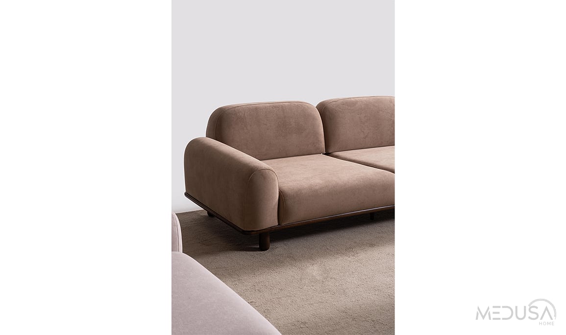 Medusa Home Mobilya - Neo Kahve Üçlü Koltuk