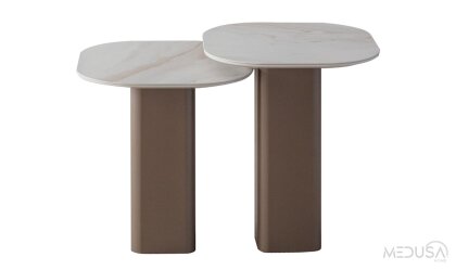 Medusa Home - Nevis Seramik 2'li Yan Sehpa 