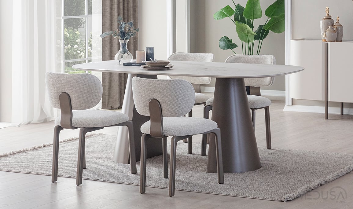 Medusa Home Mobilya - Nevis Seramik Yemek Masası