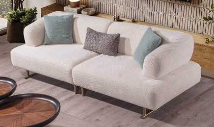 Medusa Home - Nima Üçlü Ekru Koltuk