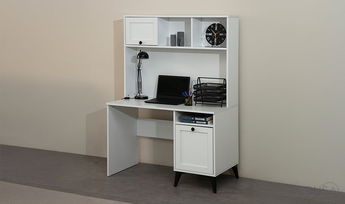 Medusa Home Mobilya - Nova Beyaz Çalışma Masası
