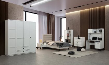 Medusa Home - Nova Beyaz Genç Odası