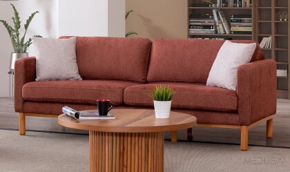 Medusa Home - Nova Bohem Kiremit Üçlü Koltuk