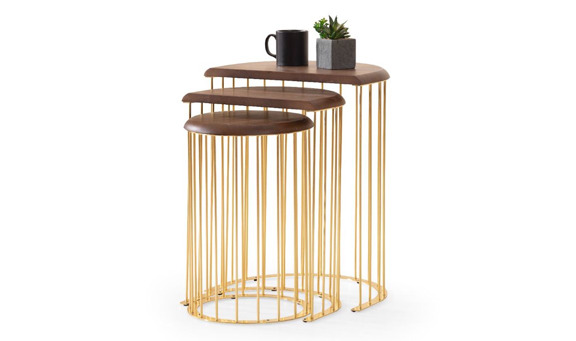 Medusa Home Mobilya - Nova Gold Zigon Sehpa