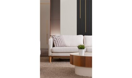 Medusa Home Mobilya - Novello Beyaz Üçlü Koltuk