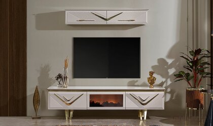 Medusa Home - Olympos Luxury Şömineli Tv Ünitesi