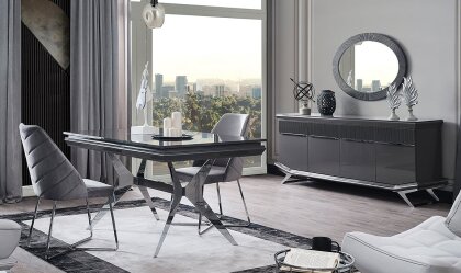 Medusa Home - Oriente Antrasit Yemek Odası