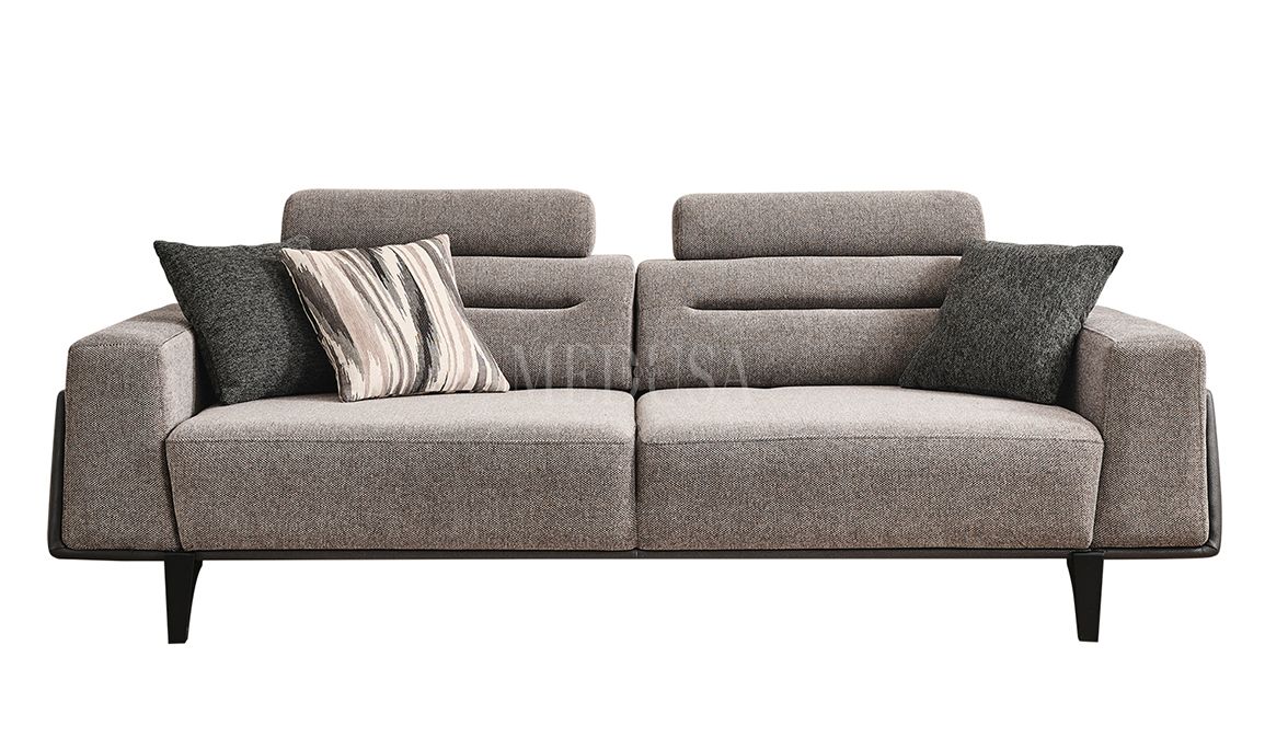 Medusa Home Mobilya - Oslo Üçlü Koltuk Gri