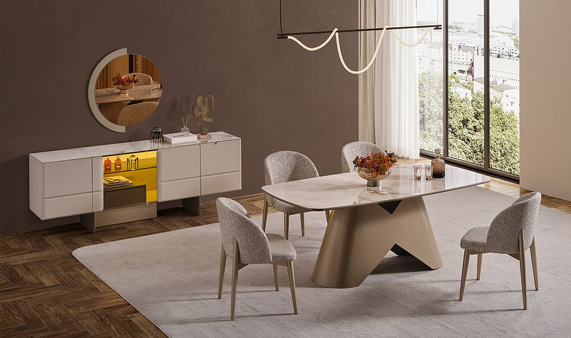 Medusa Home Mobilya - Osvin Luxury Yemek Odası
