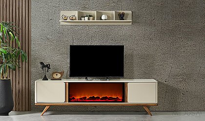 Medusa Home - Palda Şömineli Tv Ünitesi
