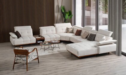Medusa Home Mobilya - Pandora U Köşe Takımı - Yataklı Köşe Takımları