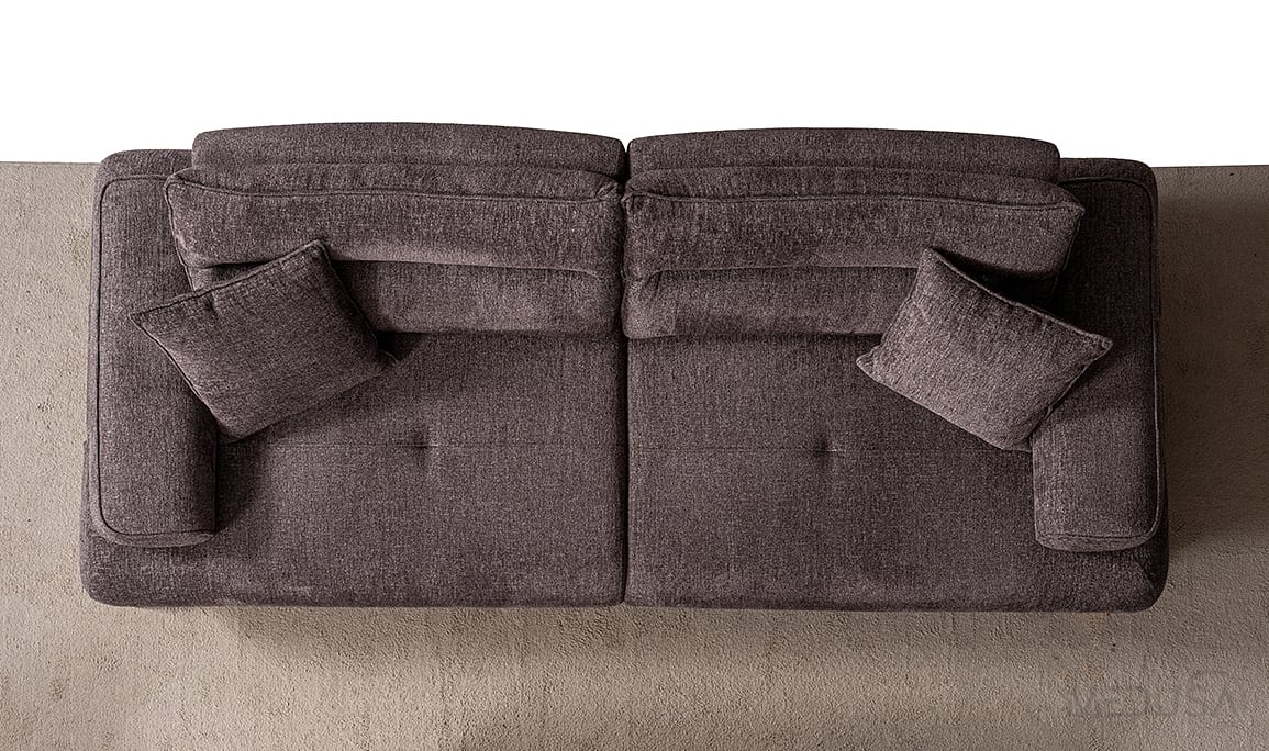 Medusa Home Mobilya - Paris Brown Üçlü Koltuk