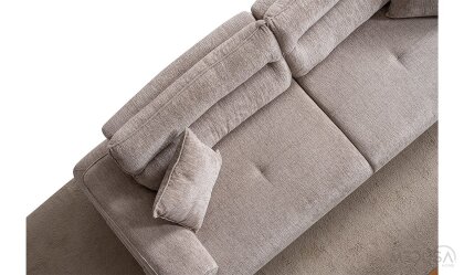 Medusa Home Mobilya - Paris Krem Üçlü Koltuk