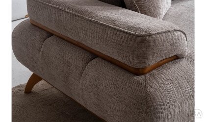 Medusa Home Mobilya - Paris Krem Üçlü Koltuk