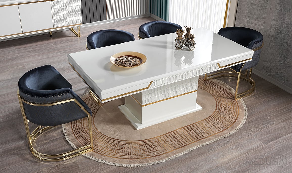 Medusa Home Mobilya - Paris Luxury Ahşap Yemek Masası