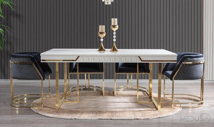 Medusa Home - Paris Luxury Metal Yemek Masası