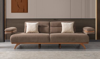 Medusa Home - Pars Kahve Üçlü Koltuk