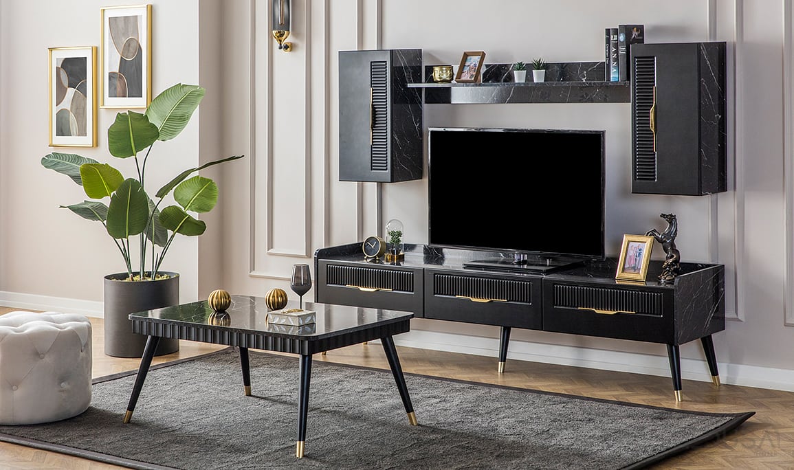 Medusa Home Mobilya - Photon Siyah Tv Ünitesi