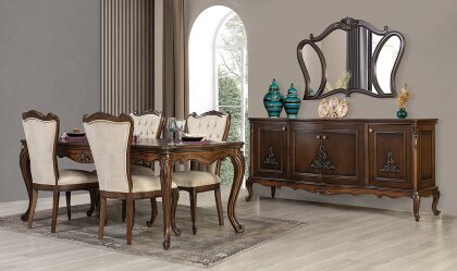 Medusa Home - Pırlanta Avangarde Ceviz Yemek Odası