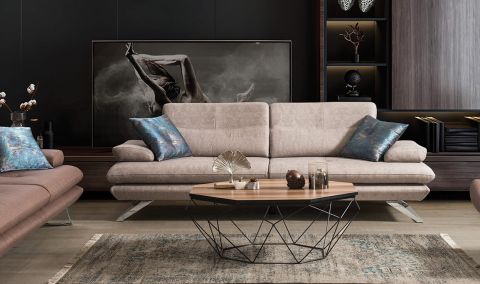 Medusa Home Mobilya - Polo Üçlü Koltuk Krem
