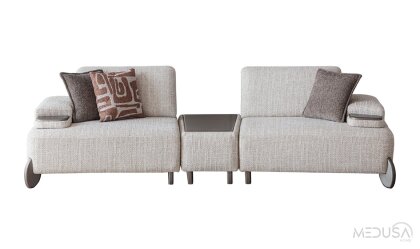 Medusa Home - Porti Sehpalı Üçlü Koltuk