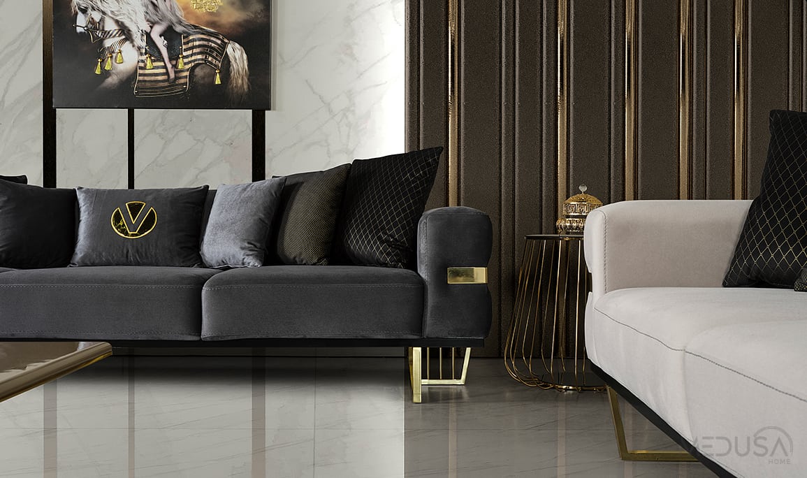 Medusa Home Mobilya - Premier Karamel Dörtlü Koltuk