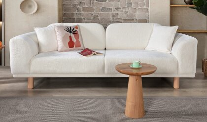 Medusa Home - Raven Bohem Beyaz Üçlü Koltuk