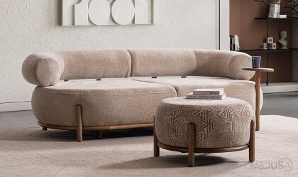 Medusa Home Mobilya - Retro Üçlü Koltuk