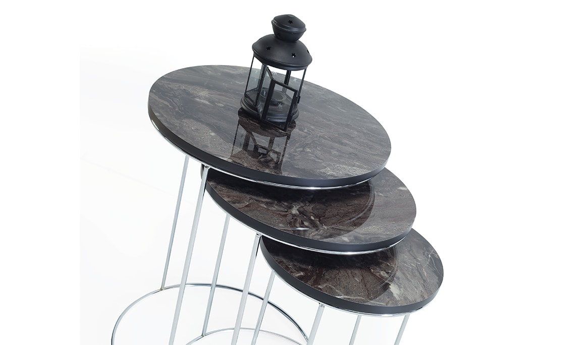 Medusa Home Mobilya - Riga Black Zigon Sehpa
