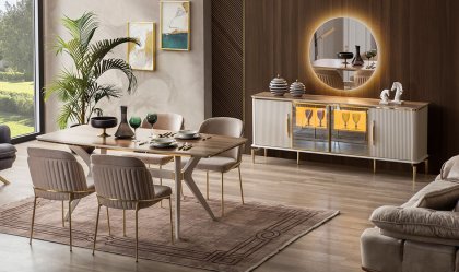 Medusa Home - Royal Gold Yemek Odası