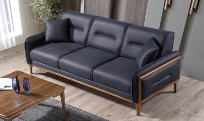 Medusa Home - Royce Deri Üçlü Koltuk