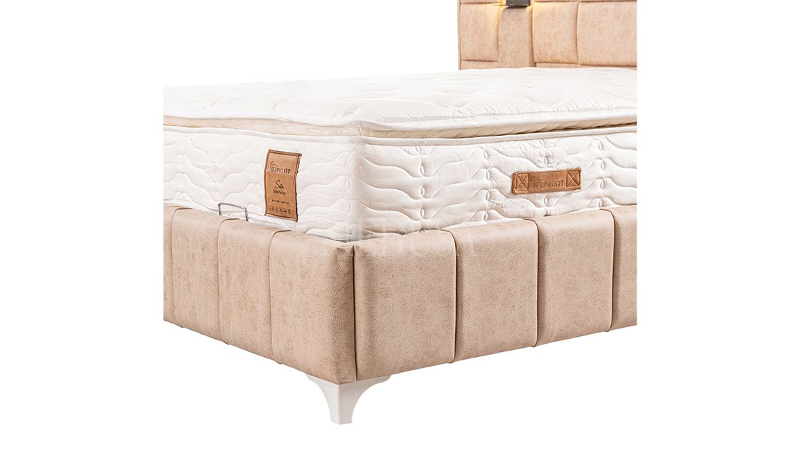 Medusa Home Mobilya - Satin Set Baza Başlık Yatak