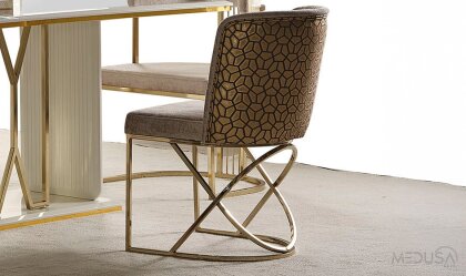 Medusa Home - Selux Desenli Sandalye