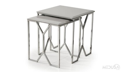 Medusa Home - Selux Gri 2'li Zigon Sehpa