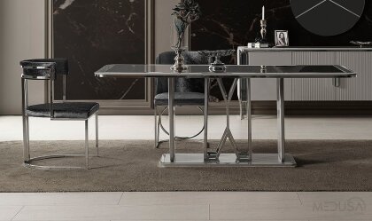 Medusa Home Mobilya - Selux Gri Yemek Odası