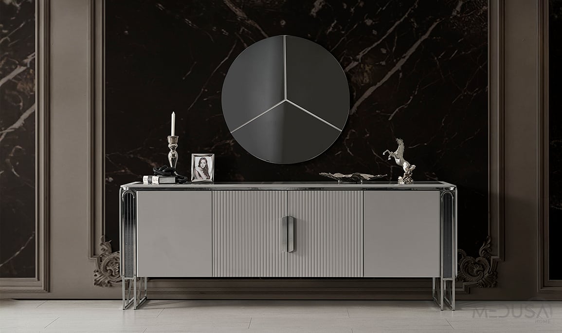 Medusa Home Mobilya - Selux Gri Yemek Odası