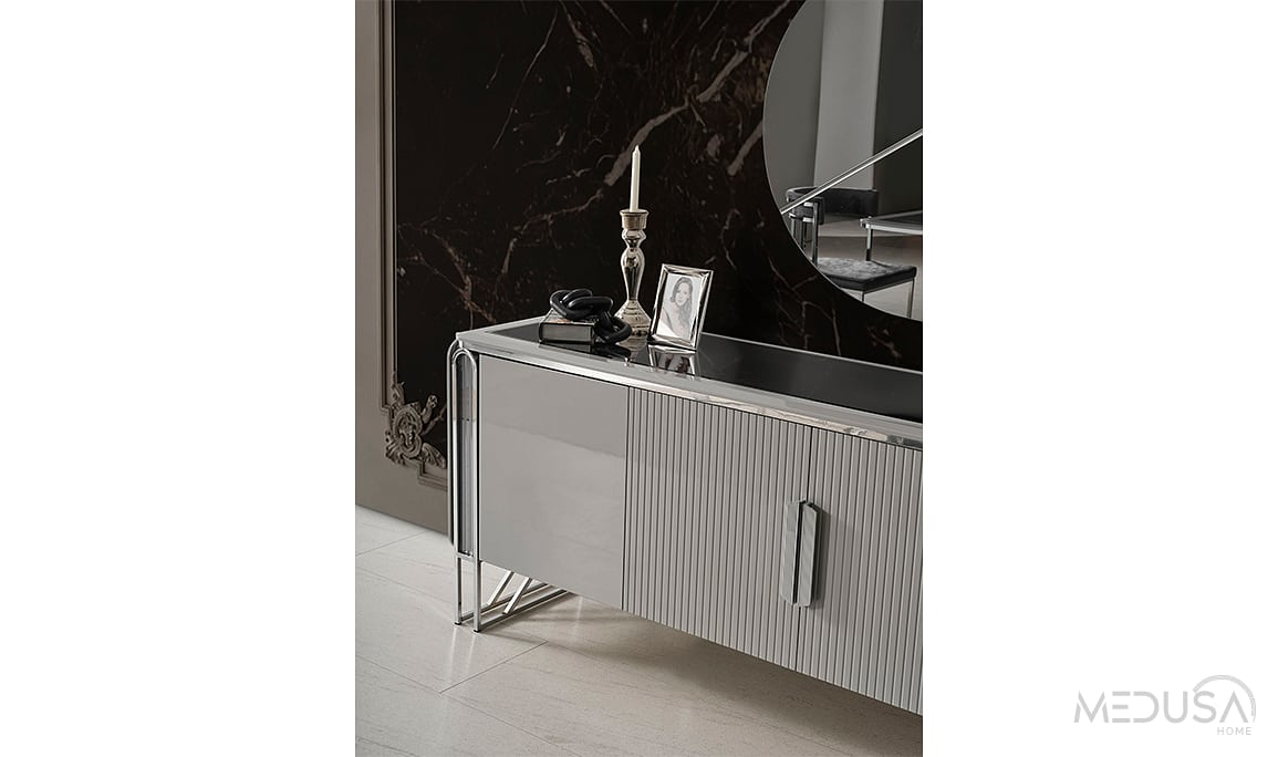 Medusa Home Mobilya - Selux Gri Yemek Odası