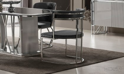 Medusa Home Mobilya - Selux Gri Yemek Odası