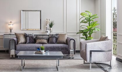 Medusa Home Mobilya - Selux Gümüş Berjer