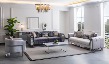 Medusa Home - Selux Gümüş Koltuk Takımı