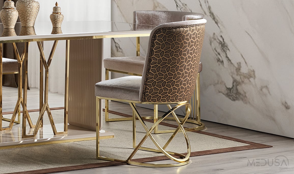 Medusa Home Mobilya - Selux Vizon Desenli Sandalye