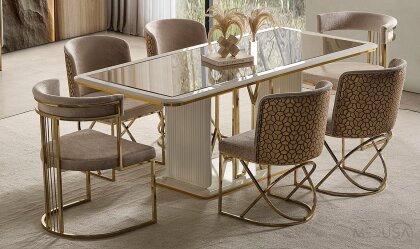 Medusa Home Mobilya - Selux Yemek Masası - Sabit Yemek Masaları