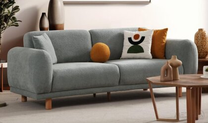 Medusa Home Mobilya - Seul Yeşil Üçlü Koltuk - Üçlü Koltuk