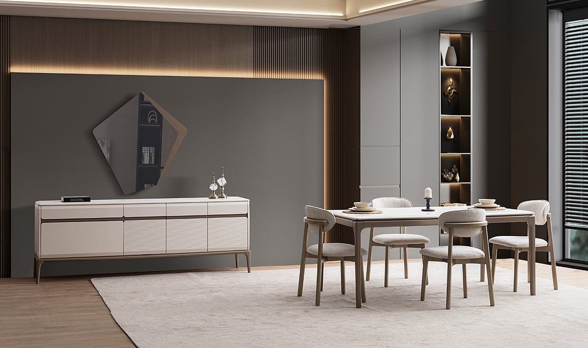 Medusa Home Mobilya - Siesta Bronz Yemek Odası